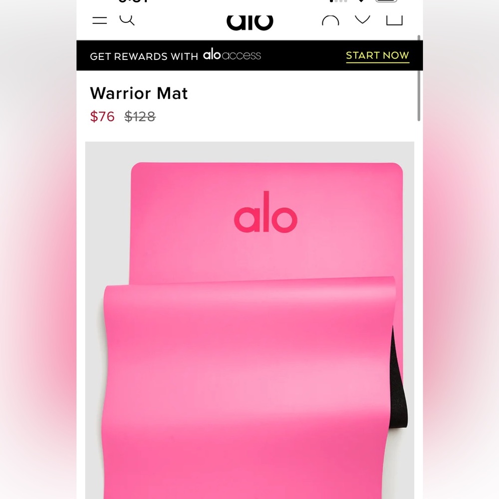 Alo warrior yoga mat